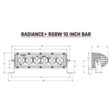 BARRA LED RIGID RADIANCE PLUS 10 DRL AZUL